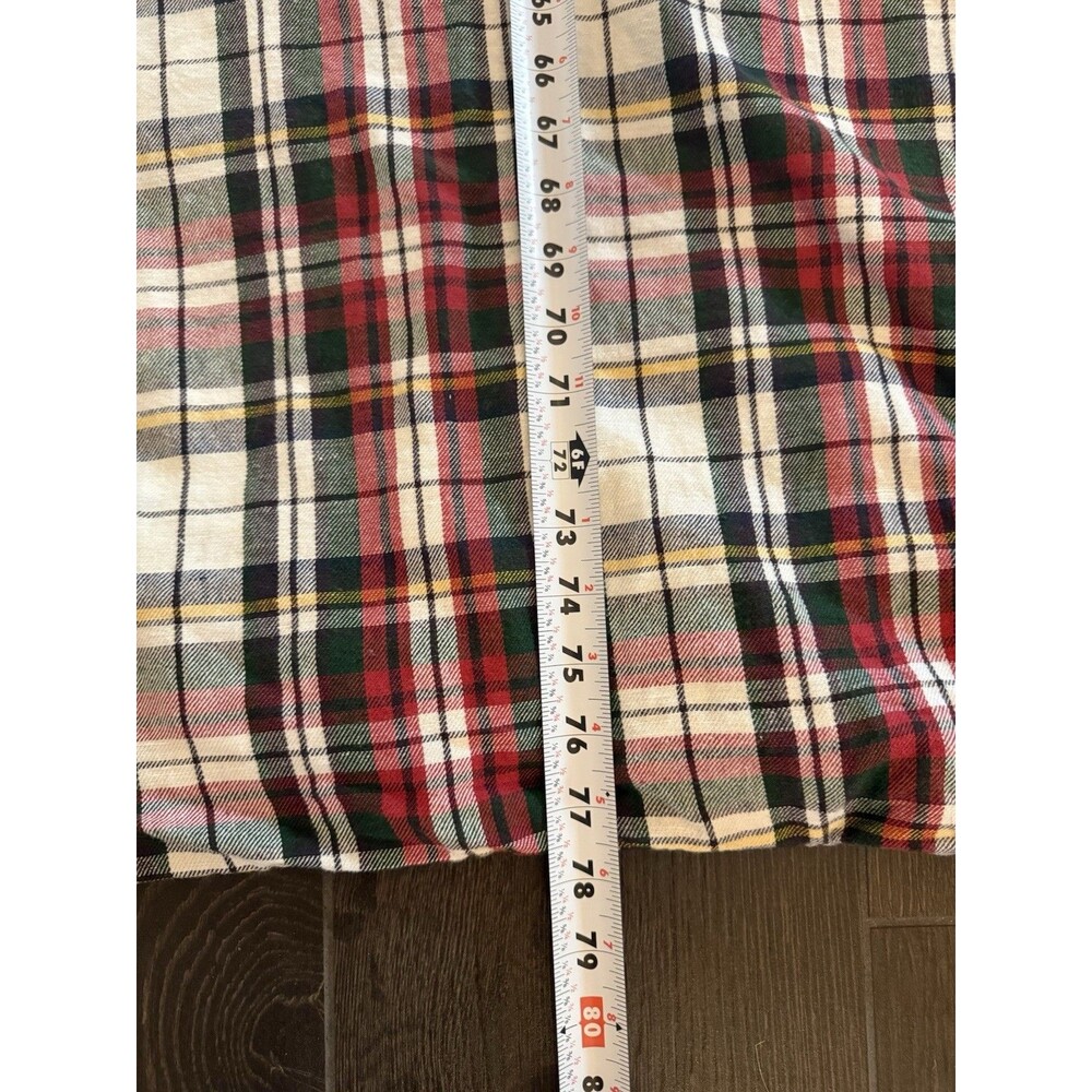 Pottery Barn Full/Queen Duvet Cover + 2 Pillowcases Denver Red Tartan Plaid Xmas - Picture 5 of 14